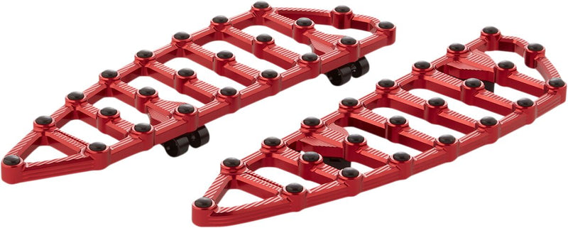 MX Billet Floorboards Anodized / Red For Harley Davidson FLDE 1750 ABS