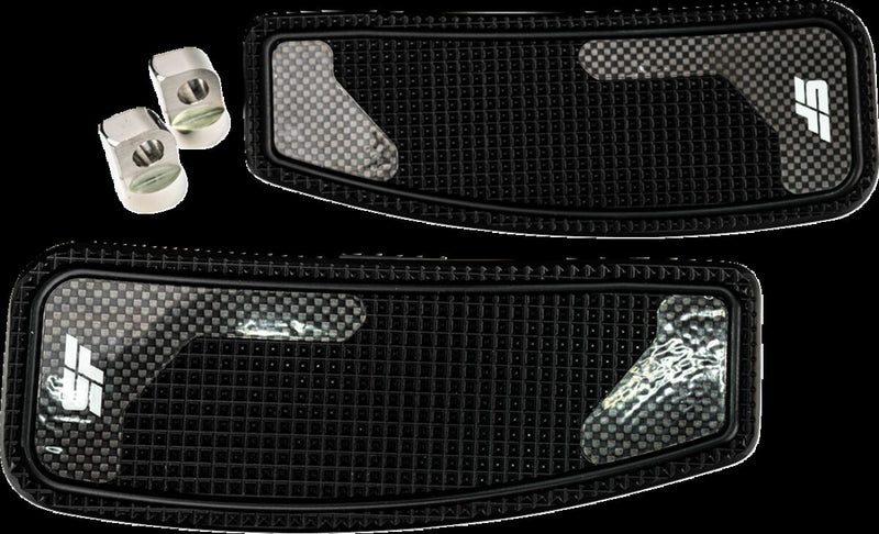 Mini Floorboards Anodized / Black For Harley Davidson E 1000 1936-1952 - 19.5 CM