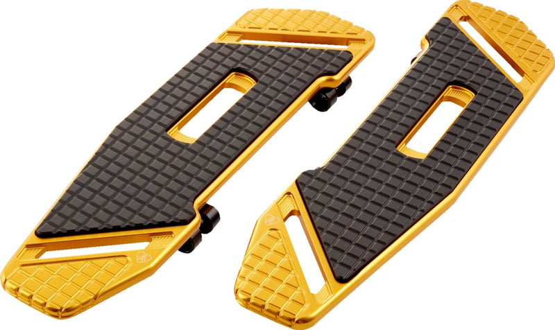 SpeedLiner Floorboards Anodized / Black / Gold For Harley Davidson FLHC 1340