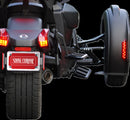 Combat Floorboards Black / Contrast Cut For Can AM (BRP) RYKER 900 ACE 2019-2024 - 22.23 CM