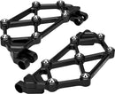 Mini Diamond Floorboards Anodized / Black For Harley Davidson FLD 1690 2012-2013 - 24 CM