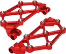 Mini Diamond Floorboards Anodized / Red For Harley Davidson FLD 1690 2012-2013 - 24 CM