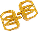 Mini Aggressor Floorboards Anodized / Gold For Harley Davidson FL 1200 1972-1977 - 12.1 CM