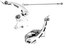 Forward Controls With Master Cylinder Chrome / Polished For Harley Davidson FXST 1450