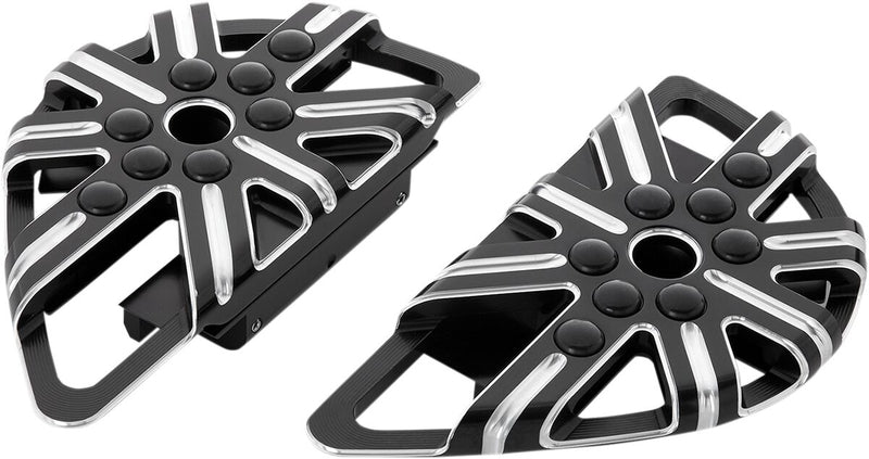 Adjustable Driver Floorboards Anodized / Black For Harley Davidson FLHC 1340
