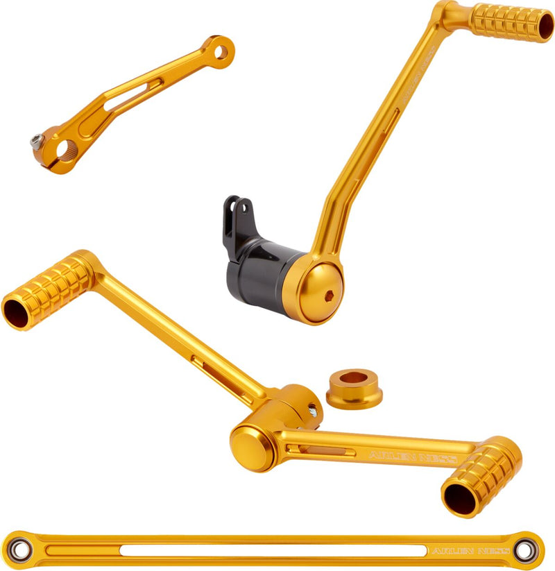 SpeedLiner Foot Control Kit Anodized / Gold For Harley Davidson FLHR 1450