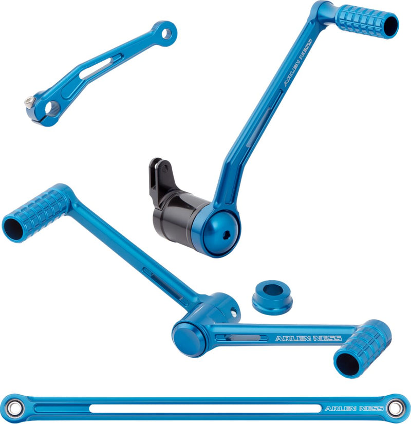 SpeedLiner Foot Control Kit Anodized / Blue For Harley Davidson FLHTC 1584