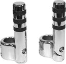 Clamp-On Foot Peg Black / Chrome / Polished - 38 MM