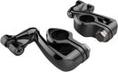 Engine Guard Highway Peg Hingeless Mounting Clamp Kit Anodized / Black - Extended