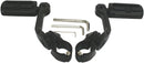 Highway Pegs With Mounting Arms Black / Matte /Powder-Coated - 32 MM
