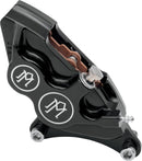 Four-Piston Differential-Bore Caliper Aluminum / Black / Matt For Harley Davidson FLH 1340 1984-1984