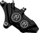 Four-Piston Differential-Bore Caliper Aluminum / Black / Matt For Harley Davidson FLD 1690 2013-2013