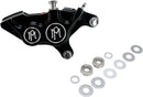 Four-Piston Differential-Bore Caliper Aluminum / Black / Matt For Harley Davidson FLD 1690 2012-2013