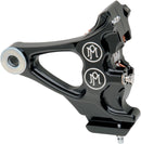 Four-Piston Differential-Bore Caliper Aluminum / Black / Matt For Harley Davidson FLST 1340 1987-1990 - 292 MM