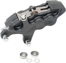 Six-Piston Differential-Bore Front Caliper Black / Matt For Harley Davidson FLHR 1450 2000-2006 - 292 MM