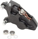 Four-Piston Differential-Bore Caliper Black / Matt For Harley Davidson FLD 1690 ABS 2014-2016 - 292 MM