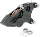 Four-Piston Differential-Bore Caliper Black / Matt For Harley Davidson FLD 1690 ABS 2014-2016