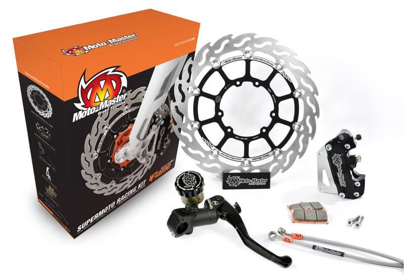 Supermoto Racing Kit Black / Silver / Stainless Steel For Beta RR 125 - 320 MM