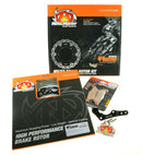 Flame Oversize Floating Rotor Brake Kit Black / Silver / Stainless Steel - 270 MM