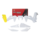Plastic Kit OEM / White / Husqvarna Lemon Yellow For FE150/250/300/350/450 20-24 - Pack Of 6