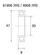 B3 Bearing - 30 X 47 X 9 MM