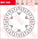 Brake Rotor Fixed 267 Round Rear For Yamaha BT 1100 2002-2006