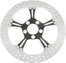Two-Piece Brake Rotor Black / Matt / Silver For Harley Davidson FLD 1690 ABS 2012-2016