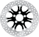 Two-Piece Brake Rotor Black / Matt / Silver For Harley Davidson FLHRCI 1450 EFI 2000-2006