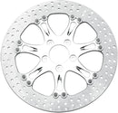 Two-Piece Brake Rotor Silver For Harley Davidson FLD 1690 2012-2013