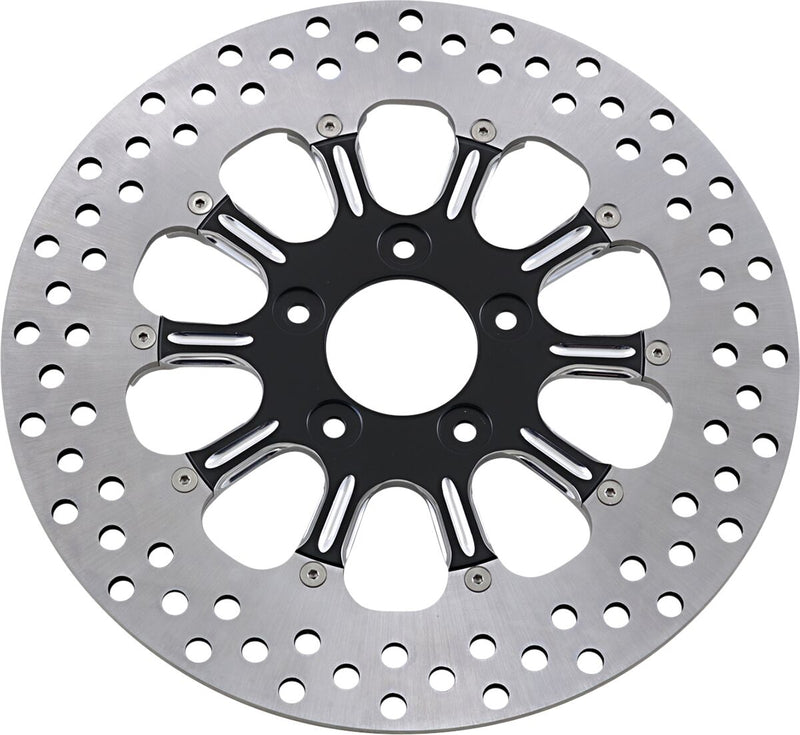 Two-Piece Brake Rotor Black / Matt / Silver For Harley Davidson FLHC 1750 ABS 2018-22