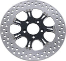 Two-Piece Brake Rotor Black / Matt / Silver For Harley Davidson FLHT 1584 2008-2010