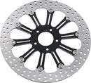 Two-Piece Brake Rotor Black / Matt / Silver For Harley Davidson FLD 1690 2012-2013