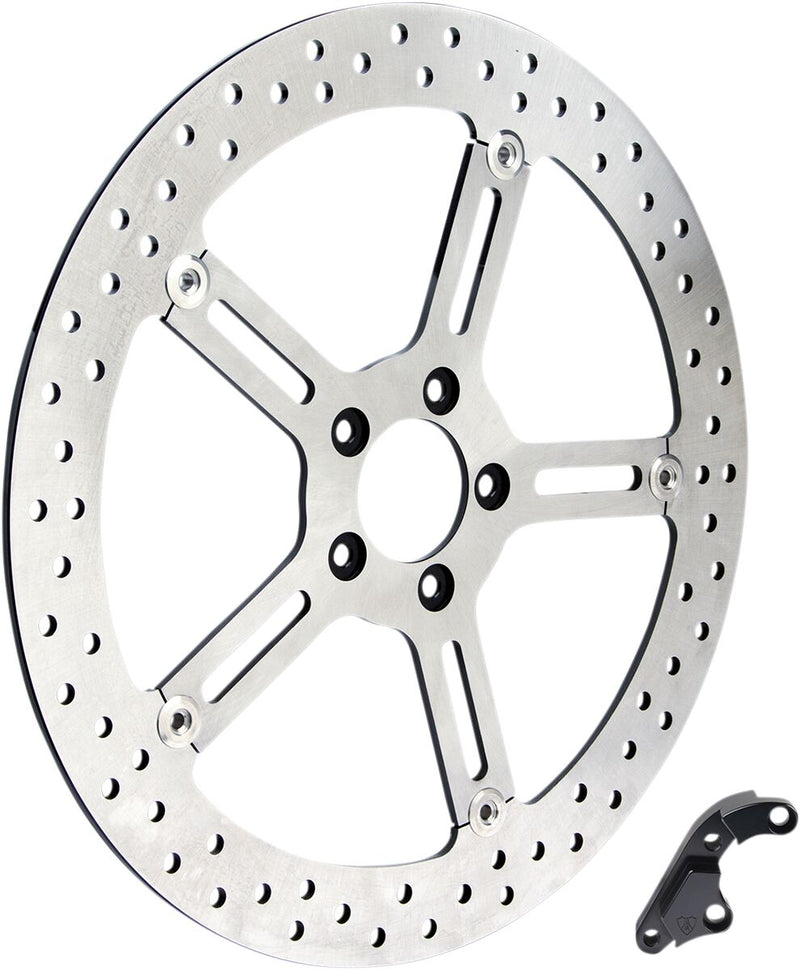 Big Brake Floating Rotor Kit Silver For Harley Davidson FLSTC 1450 - 381 MM