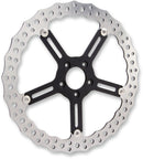 Big Brake Jagged Floating Rotor Kit Black / Silver For Harley Davidson FLS 1690 ABS - 381 MM