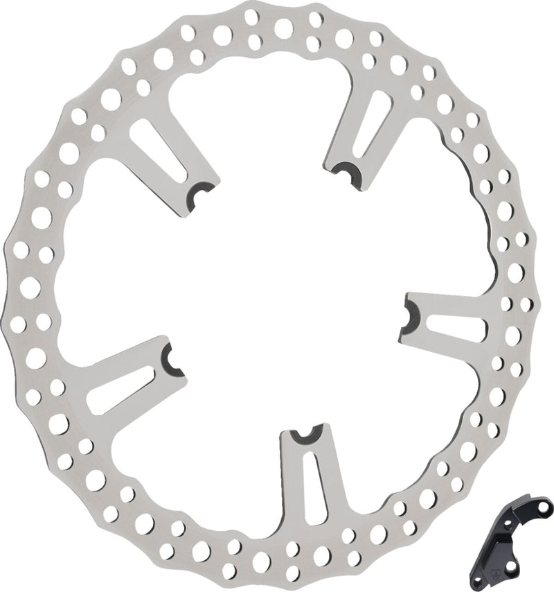 Big Brake Jagged Floating Rotor Kit Silver For Harley Davidson FLD 1690 - 381 MM