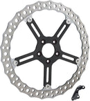 Big Brake Jagged Floating Rotor Kit Black / Silver For Harley Davidson FLD 1690 - 381 MM