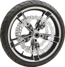 Jagged Floating Rotor Black / Silver For Harley Davidson FLHR 1690 ABS - 356 MM