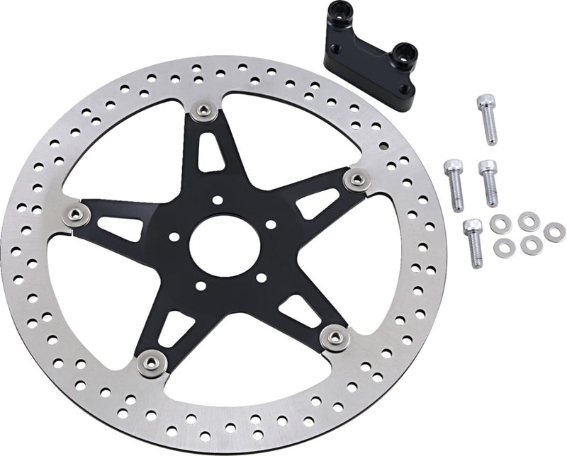 Big Brake Floating Rotor Kit Black / Silver For Harley Davidson FLHR 1584 ABS - 356 MM