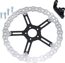 Big Brake Jagged Floating Rotor Kit Black / Silver For Harley Davidson FXBB 1750 ABS - 381 MM