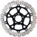 Two-Piece Brake Rotor Black For Harley Davidson FLD 1690 2012-13