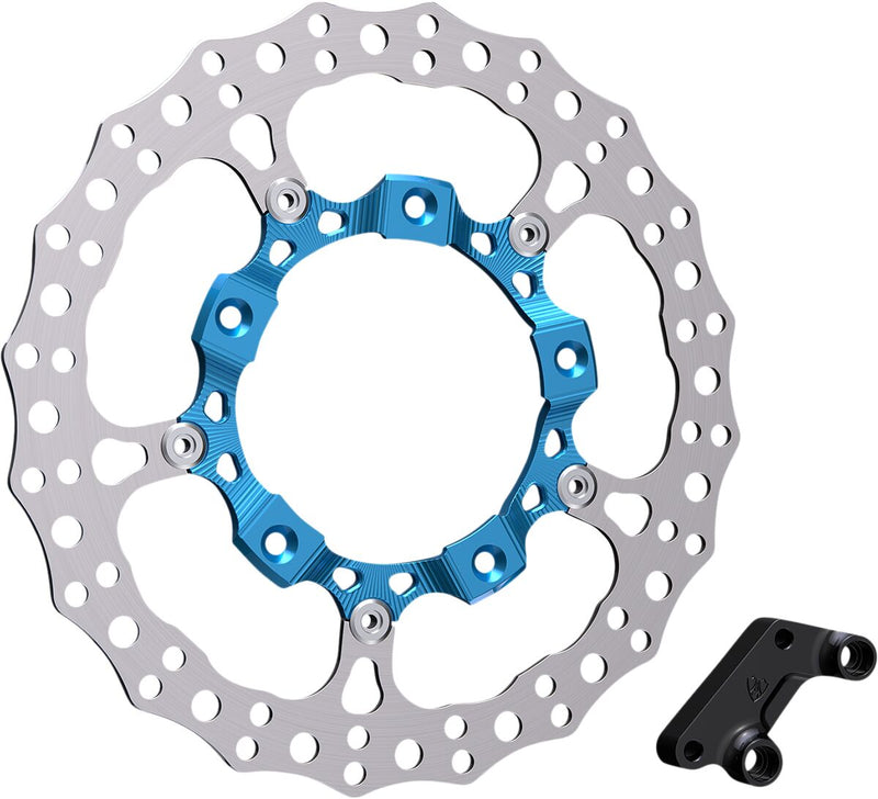 Big Brake 14" Full Floating Brake Rotor Kit Blue For Harley Davidson FLHCS 1868 ABS - 356 MM