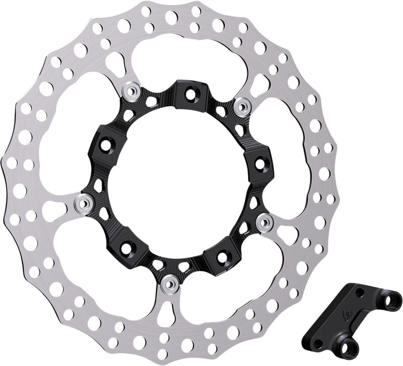 Big Brake 14" Full Floating Brake Rotor Kit Black For Harley Davidson FLH 1868 ABS - 356 MM