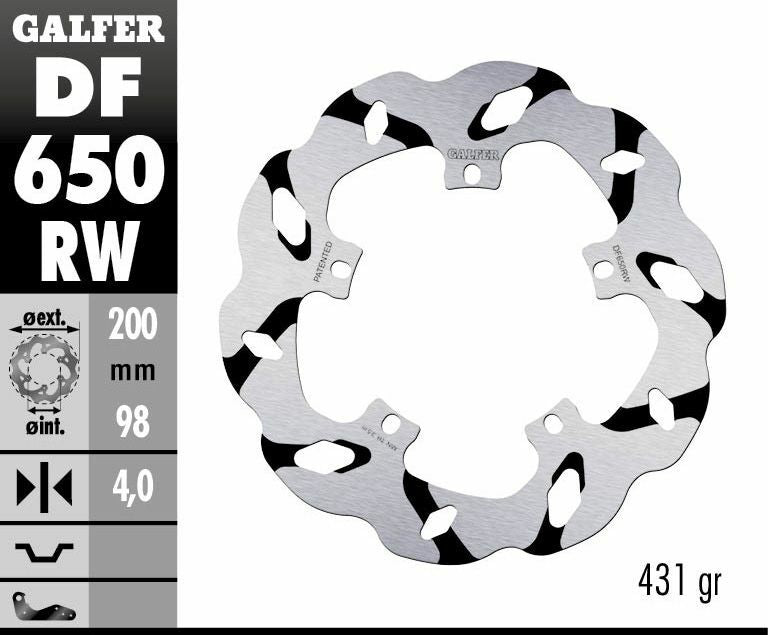 Fixed Wave Grooved Brake Rotor For Malaguti Centro 50 SL 1994-2000