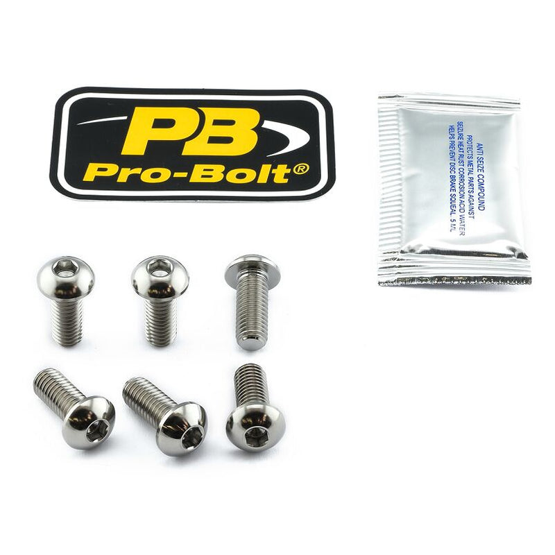 Titanium Brake Rotor Mounting Bolt Kit Silver / Unfinished For Cagiva MITO 125 2001-2007