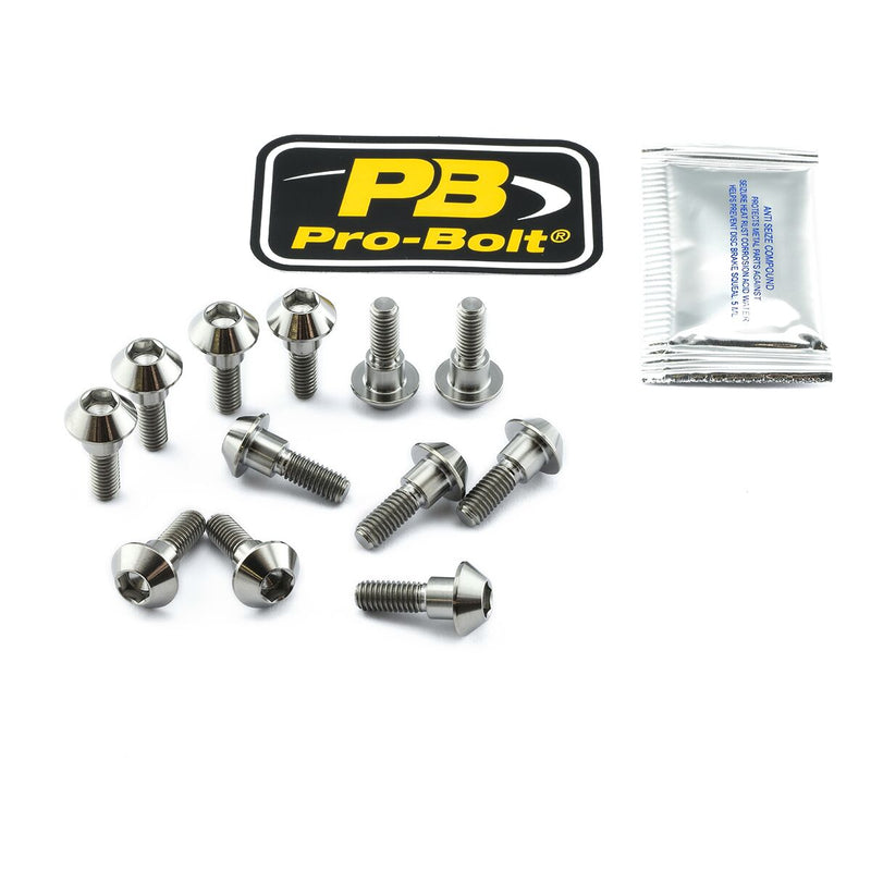 Titanium Brake Rotor Mounting Bolt Kit Silver / Unfinished For Yamaha FJR 1300 ABS 2013-2015