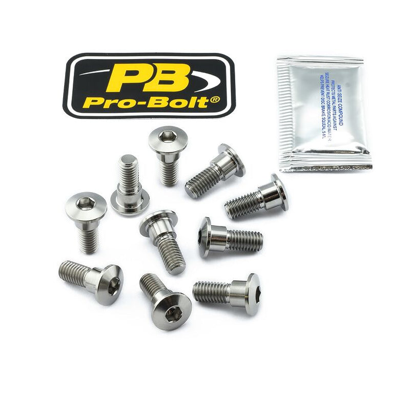 Titanium Brake Rotor Mounting Bolt Kit Silver / Unfinished For Suzuki DL 1000 2002-2009