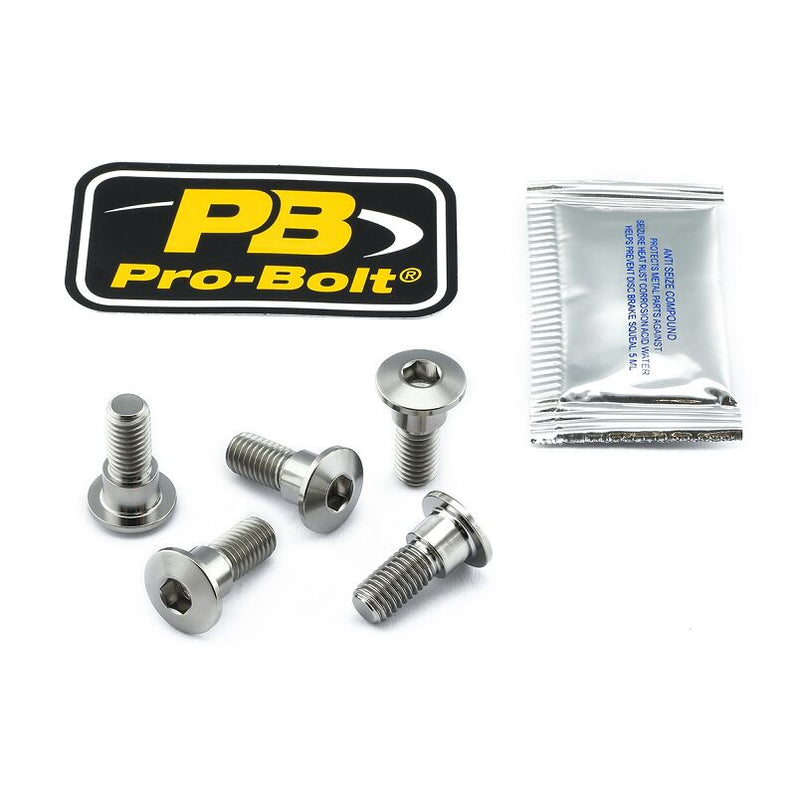 Titanium Brake Rotor Mounting Bolt Kit Silver / Unfinished For Suzuki AN 650 2006-2009