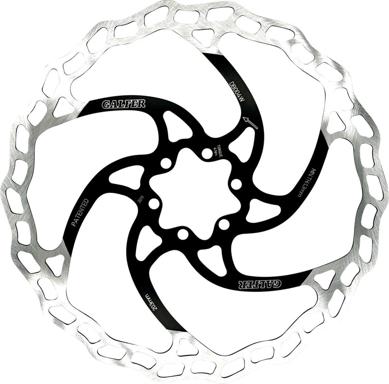 Wave 6-Bolt Bicycle Brake Rotor - 203 MM