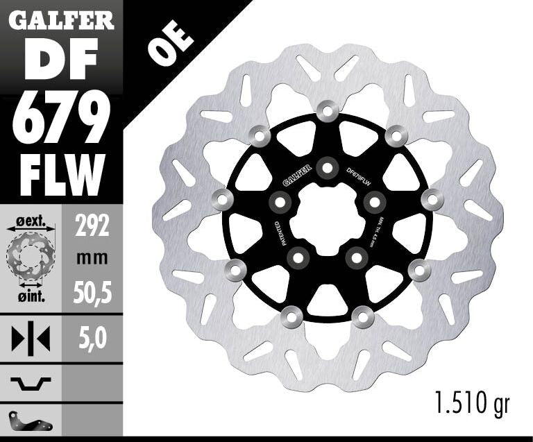 Floating Wave Flame Brake Disc For Harley Davidson XL 883 1986-2009