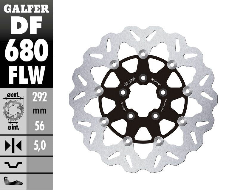 Floating Wave Flame Brake Disc For Harley Davidson FLHR 1450 2001-2006